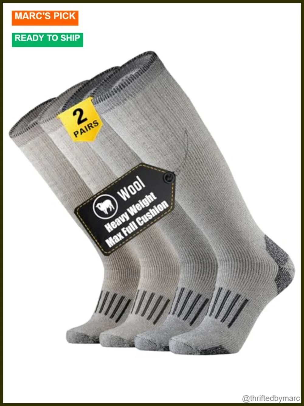Knee High Socks for Men Heavy Duty Work Cotton Polyester Spandex Full Cushion